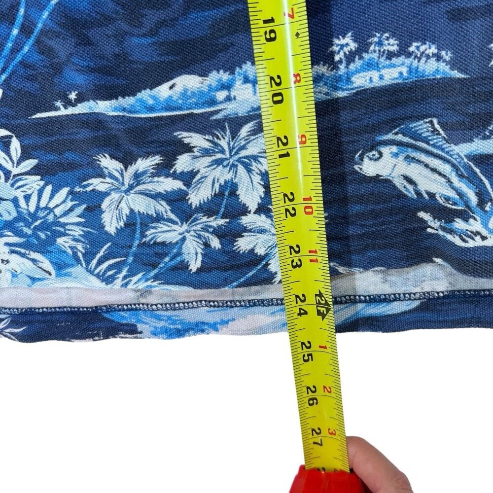 Polo Ralph Lauren Tropical Fish Shirt All Over Mens Med Blue Button Down Classic - Picture 12 of 14